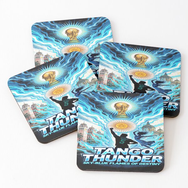Item preview, Argentina — “Tango Thunder: Sky-Blue Flames of Destiny” designed and sold by Twala Design Co..