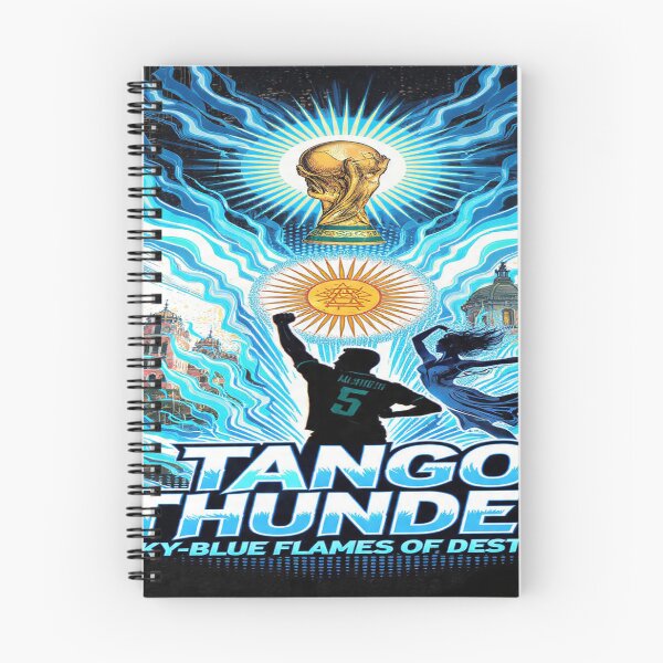 Item preview, Argentina — “Tango Thunder: Sky-Blue Flames of Destiny” designed and sold by Twala Creative Studio.
