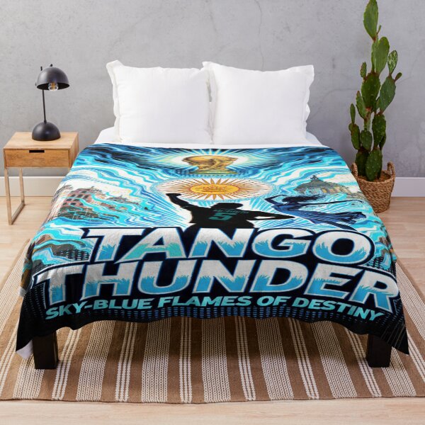 Item preview, Argentina — “Tango Thunder: Sky-Blue Flames of Destiny” designed and sold by Twala Creative Studio.