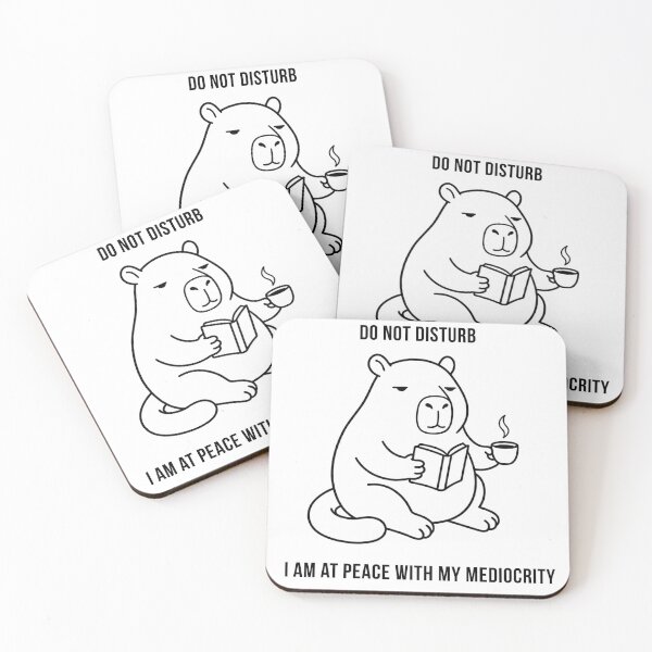 Item preview, Do Not Disturb I Am At Peace With My Mediocrity — Funny Capybara Deadpan Gift designed and sold by DeadpanPaws.