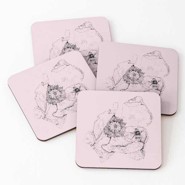 Item preview, Poppy and Bee - (#EED4D9) designed and sold by The Stippler Process.