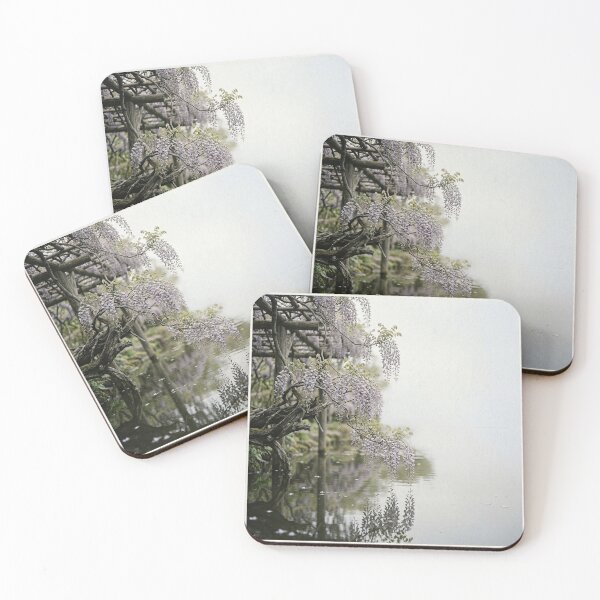 Item preview, Wisteria Over Still Water | Japanese Wabi-Sabi Art | Zen Floral Minimalist Print designed and sold by KUZU-NOHA.