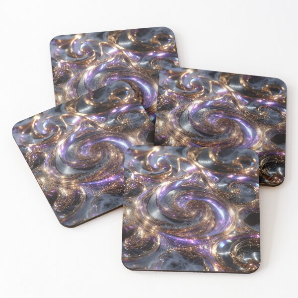 Item preview, Purple Gold Blue Marbled Abstract designed and sold by IntelliMindDesigns.