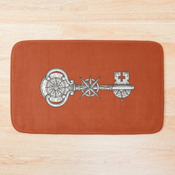 Item preview, Celestial Compass Key – Vintage Occult Navigation Illustration designed and sold by curushop.