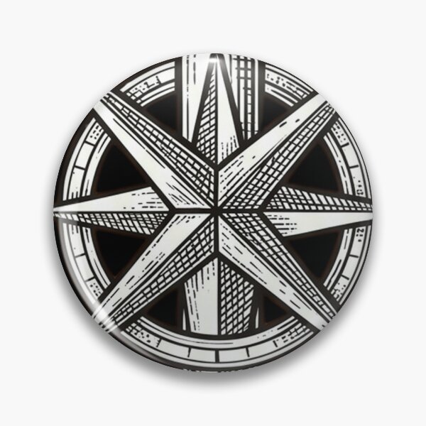 Item preview, Celestial Compass Key – Vintage Occult Navigation Illustration designed and sold by curushop.