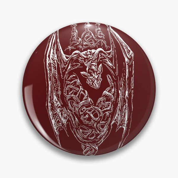 Item preview, Vampire Bat Crest - White Line Gothic Fantasy Graphic for Alternative & Metal Fans designed and sold by JustasVebra.