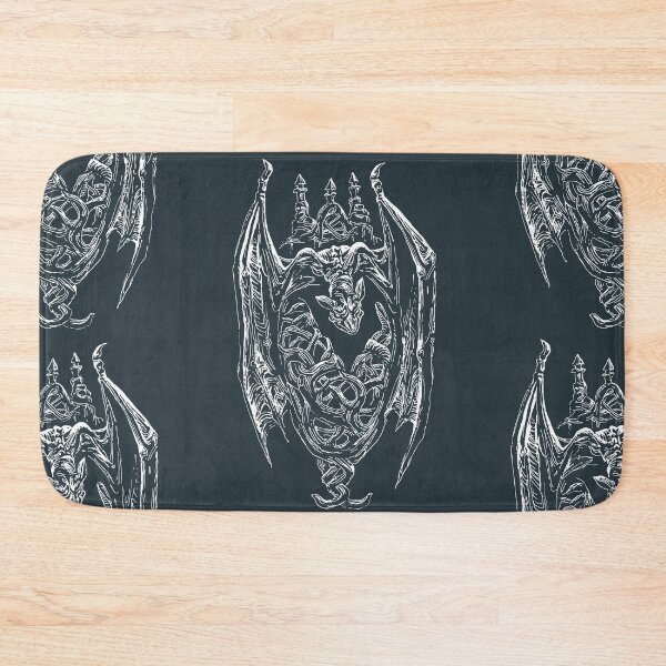 Item preview, Vampire Bat Crest - White Line Gothic Fantasy Graphic for Alternative & Metal Fans designed and sold by JustasVebra.