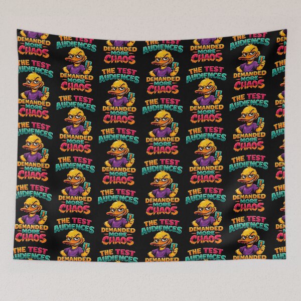 Item preview, The Test Audiences Demanded More Chaos Funny Duck Design designed and sold by TeeTimeTreasure.
