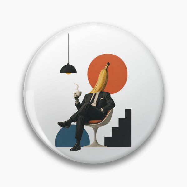 Item preview, Banana Executive | Surreal Bauhaus Mid-Century Modern Art Print designed and sold by Cutie Galore.