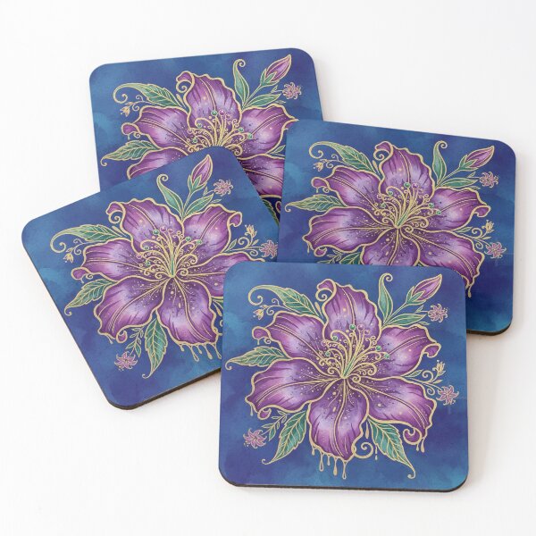 Item preview, Purple lily flower | Tropical Flower designed and sold by Desolaa_Arts.