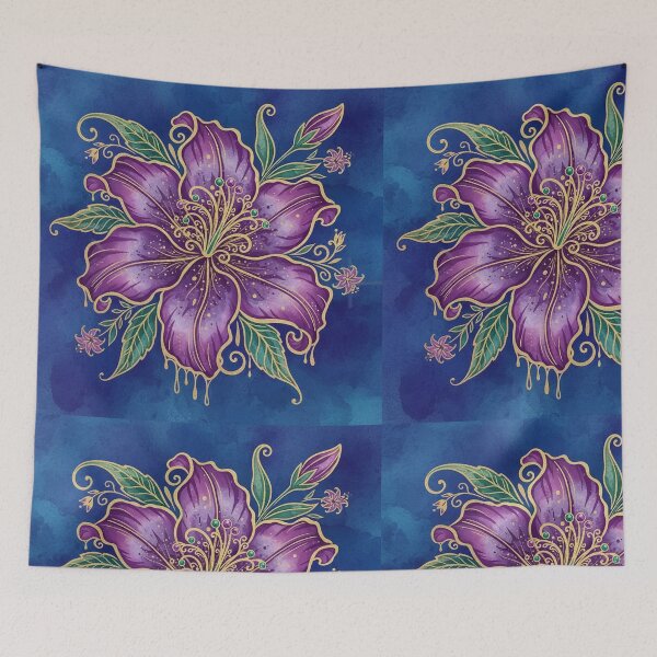 Item preview, Purple lily flower | Tropical Flower designed and sold by Desolaa_Arts.
