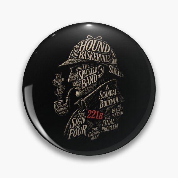Item preview, Classic Novel Titles Sherlock Holmes Typography Silhouette Art designed and sold by Fenay Designs.