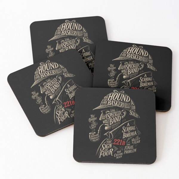 Item preview, Classic Novel Titles Sherlock Holmes Typography Silhouette Art designed and sold by Fenay Designs.