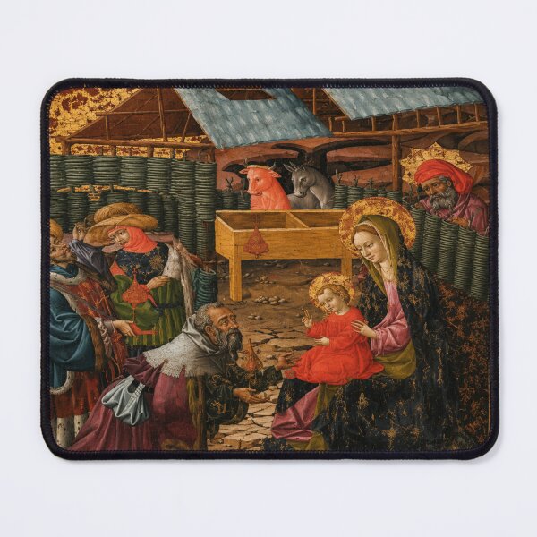 Item preview, The Epiphany Panel (Adoration of the Magi) by Blasco de Grañén - Medieval Nativity Painting Renaissance Religious Wall Art for Christian Art Collectors designed and sold by RickE.