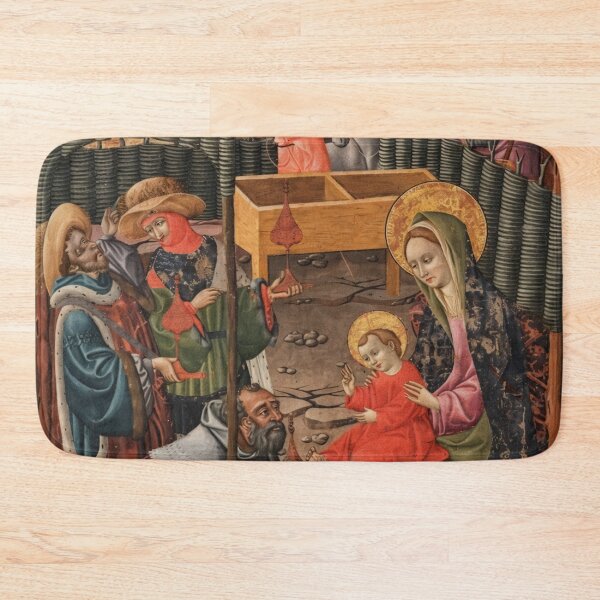 Item preview, The Epiphany Panel (Adoration of the Magi) by Blasco de Grañén - Medieval Nativity Painting Renaissance Religious Wall Art for Christian Art Collectors designed and sold by RickE.