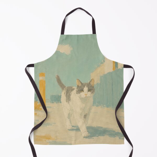Item preview, Street Cat Impressionist Oil Painting Sunlit Poster designed and sold by bosamji.