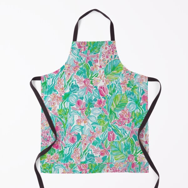 Item preview, Tropical Flower Watercolor Pattern | Preppy Summer Botanical Print |  Pink Teal Green Maximalist Design designed and sold by Desolaa_Arts.