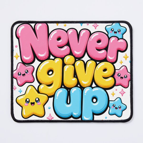 Item preview, Kawaii Never Give Up Motivation | Y2K Bubble Letter Nostalgic Aesthetic designed and sold by Dulxoz.