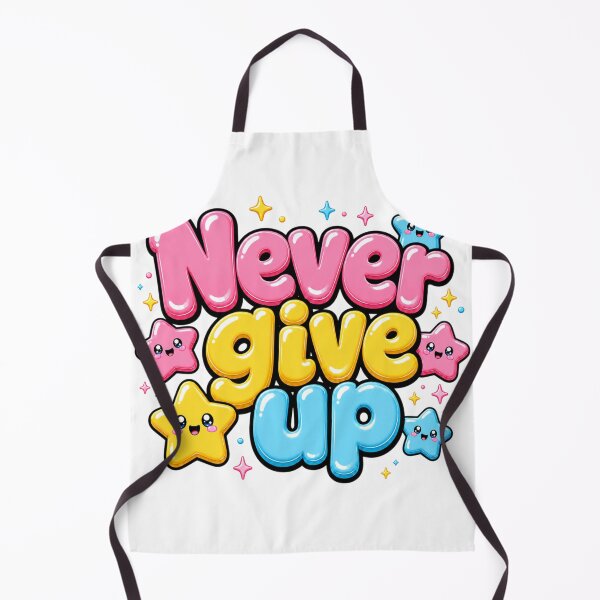 Item preview, Kawaii Never Give Up Motivation | Y2K Bubble Letter Nostalgic Aesthetic designed and sold by Dulxoz.