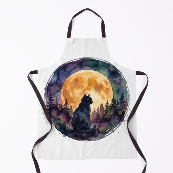 Item preview, Dreamy Night Scene with Majestic Cat and Pines designed and sold by Spiritualwall.
