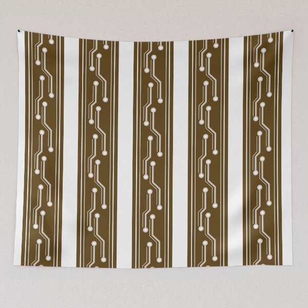 Item preview, Tech Wood Fusion Seamless Pattern with Circuit Board Lines and Natural Wood Texture designed and sold by Longsilp.