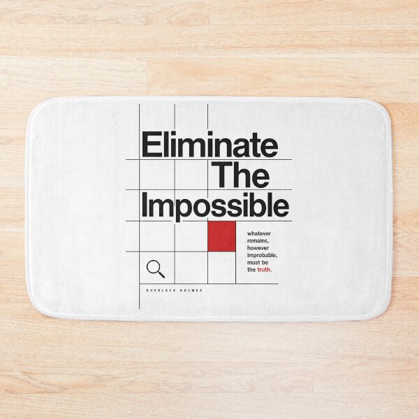 Item preview, Eliminate The Impossible Sherlock Holmes Minimalist Quote Art designed and sold by Fenay Designs.