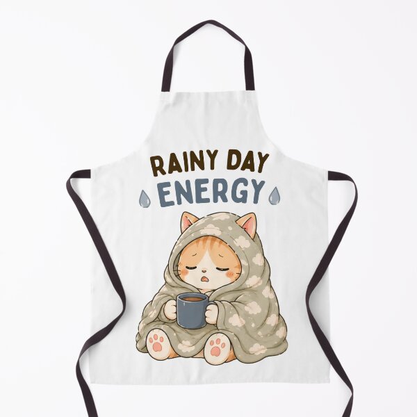 Item preview, Rainy Day Energy Cat | Cute Kawaii Aesthetic | Lazy Cozy Mood Design designed and sold by The Mood Index.
