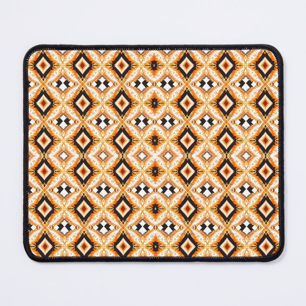 Item preview, Ikat Inspired African Pattern — Seamless Geometric Diamond Print in Orange Black and White designed and sold by RachaelSam.