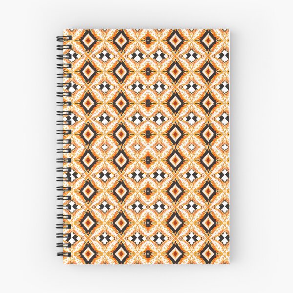 Item preview, Ikat Inspired African Pattern — Seamless Geometric Diamond Print in Orange Black and White designed and sold by RachaelSam.