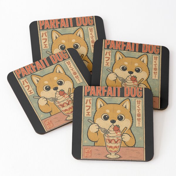 Item preview, Retro Shiba Inu Parfait Japanese Vintage Advertisement designed and sold by bosamji.