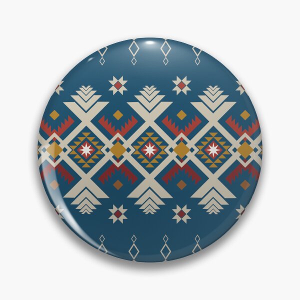 Item preview, Ethnic Aztec Geometric Seamless Pattern Teal Blue Native Tribal Folk designed and sold by PSA2543.