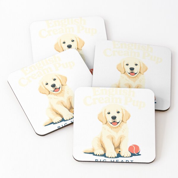 Item preview, English Cream Golden Retriever Pup Big Heart designed and sold by pirminio.