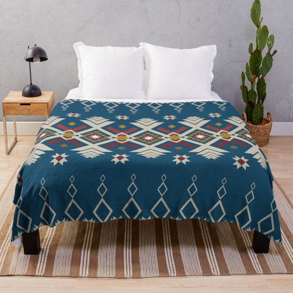 Item preview, Ethnic Aztec Geometric Seamless Pattern Teal Blue Native Tribal Folk designed and sold by PSA2543.
