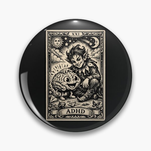 Item preview, ADHD Tarot Card designed and sold by TheBlackLedger.