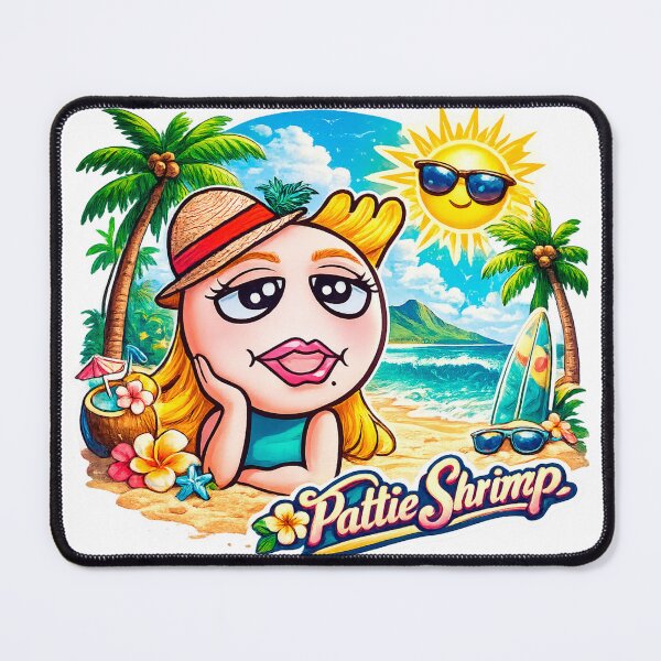 Item preview, Pattie Shrimp, Princess of the Shrimp Kingdom – Hawaii Vacation designed and sold by Surreal Characters & Cute Pups.