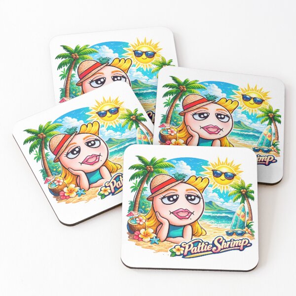 Item preview, Pattie Shrimp, Princess of the Shrimp Kingdom – Hawaii Vacation designed and sold by Surreal Characters & Cute Pups.
