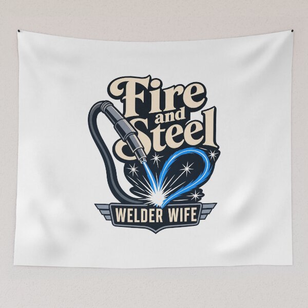Item preview, Welder Wife Fire and Steel Torch Heart Design designed and sold by pirminio.