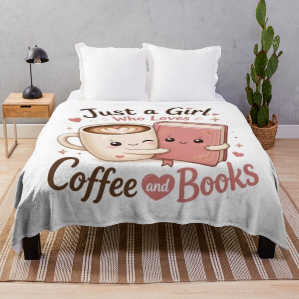 Item preview, Just a Girl Who Loves Coffee and Books Sticker designed and sold by Stylestickers55.