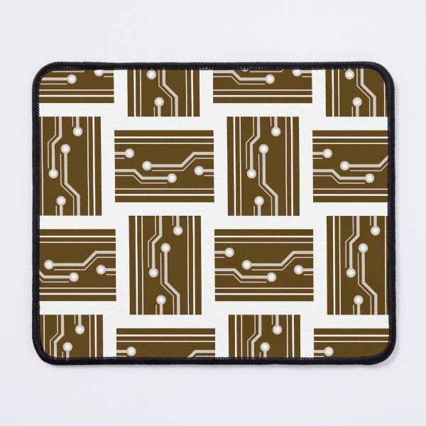 Item preview, Seamless Tech Wood Checkerboard Pattern with Circuit Board and Natural Wood Texture designed and sold by Longsilp.