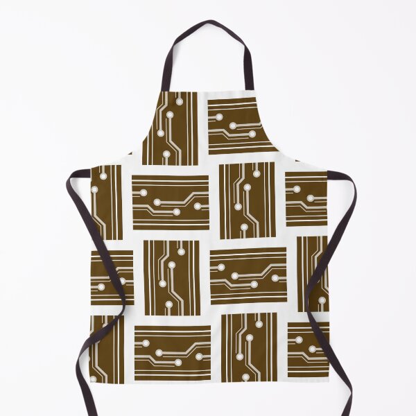 Item preview, Seamless Tech Wood Checkerboard Pattern with Circuit Board and Natural Wood Texture designed and sold by Longsilp.