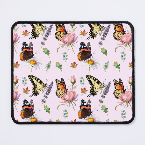 Item preview, Watercolor Butterfly and Floral Cottagecore Seamless Pattern designed and sold by Hazelartdesign.