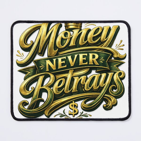 Item preview, Money Never Betrays – Luxury Typography Quote Design designed and sold by Sticleg.