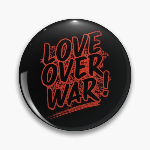 Item preview, Love Over War Retro Typography Statement Design designed and sold by PrintandJoy.