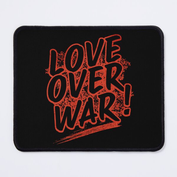 Item preview, Love Over War Retro Typography Statement Design designed and sold by PrintandJoy.