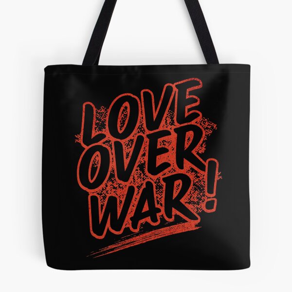 Item preview, Love Over War Retro Typography Statement Design designed and sold by PrintandJoy.