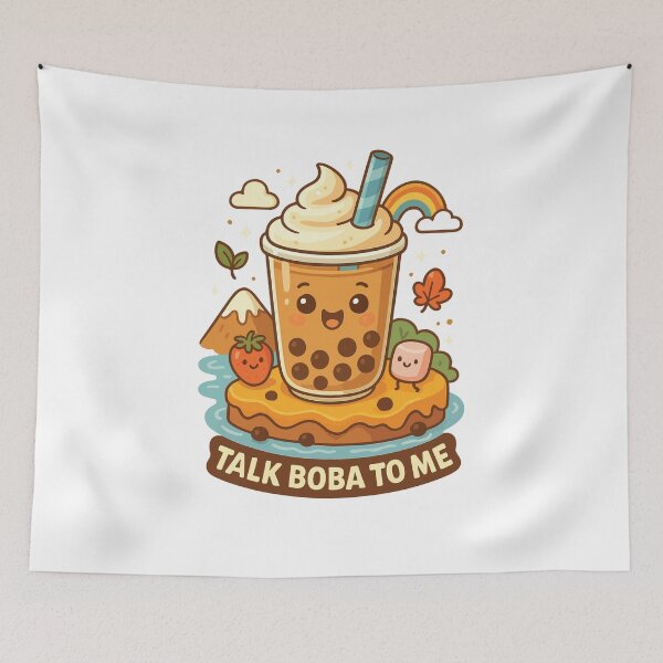 Item preview, Talk Boba To Me Cute Bubble Tea Kawaii designed and sold by Itjung-Room.
