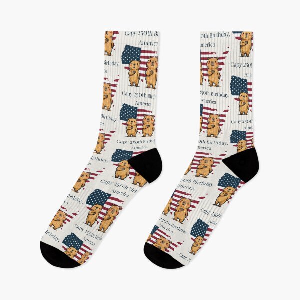 Item preview, Happy 250th Birthday America - Cute Patriotic Capybara Semi-Centennial designed and sold by FIREDesignsPOD.
