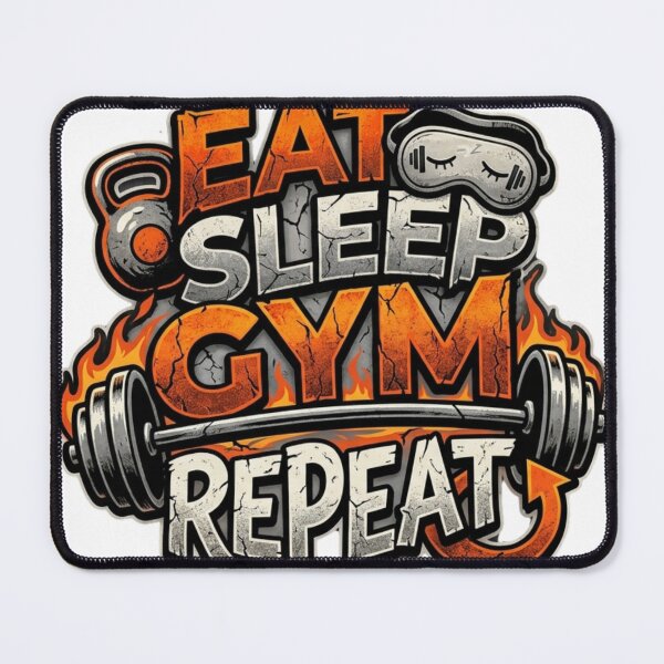 Item preview, Eat Sleep Gym Repeat – Funny GYM Shirt, Unique Graphic Tee, Gift Idea designed and sold by Hanno0.