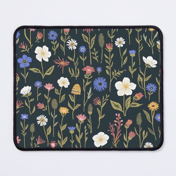 Item preview, Antique Meadow Wildflower Pattern on Charcoal designed and sold by NuvoraNest.