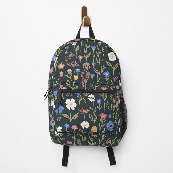 Item preview, Antique Meadow Wildflower Pattern on Charcoal designed and sold by NuvoraNest.